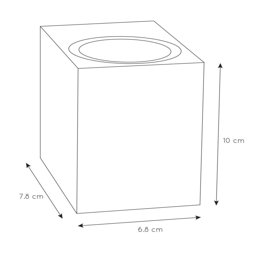 Lucide 69800/01/30 - Vägglampa för utomhusbruk ZARO 1xGU10/35W/230V IP44 svart