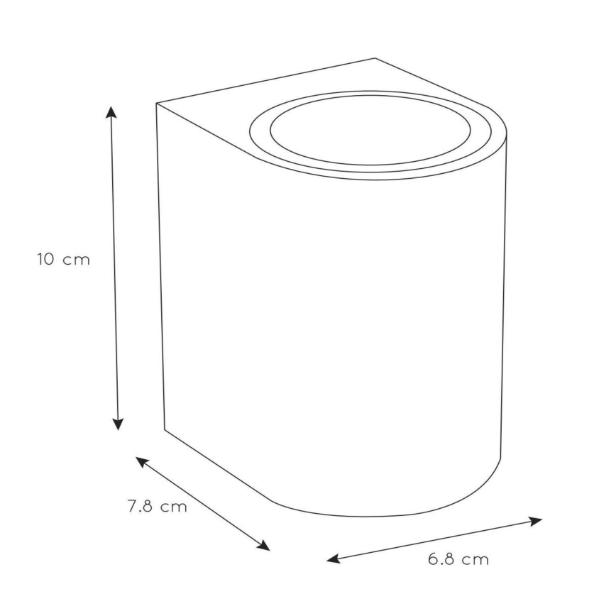 Lucide 69801/01/31 - Vägglampa för utomhusbruk ZARO 1xGU10/35W/230V IP44 vit