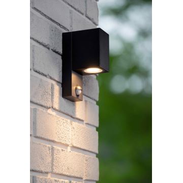 Lucide 69802/01/30 - Utomhuslampa med sensor ZARO 1xGU10/7W/230V IP65 svart