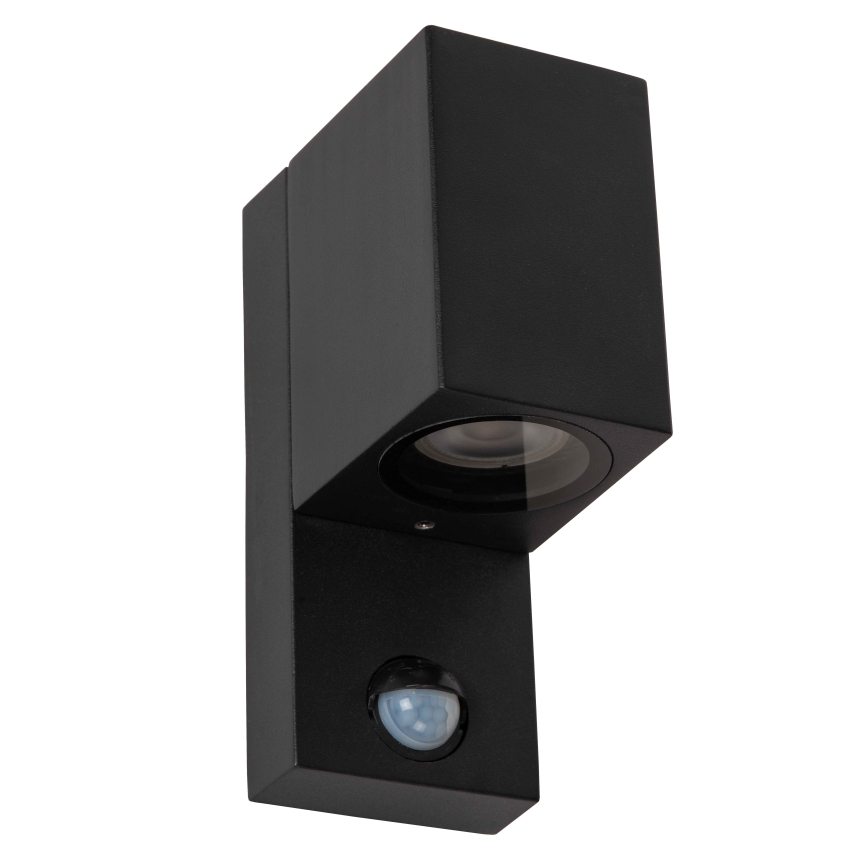 Lucide 69802/01/30 - Utomhuslampa med sensor ZARO 1xGU10/7W/230V IP65 svart