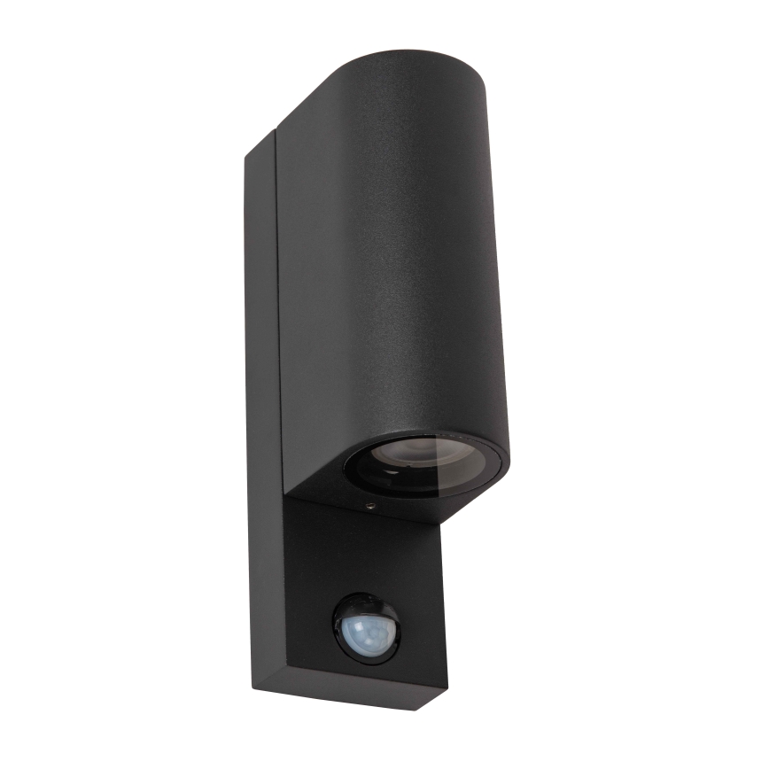 Lucide 69803/02/30 - Utomhuslampa med sensor ZARO 2xGU10/7W/230V IP65 svart