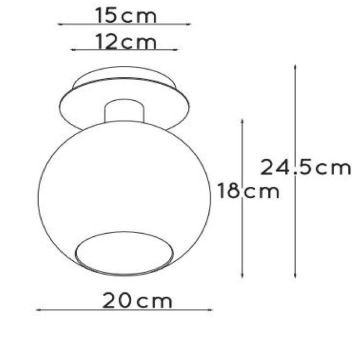 Lucide 74114/01/30 - Taklampa MARIUS 1xE27/40W/230V svart