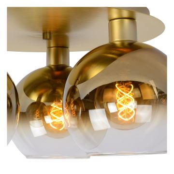 Lucide 74114/03/02 - Taklampa MARIUS 3xE27/40W/230V guld