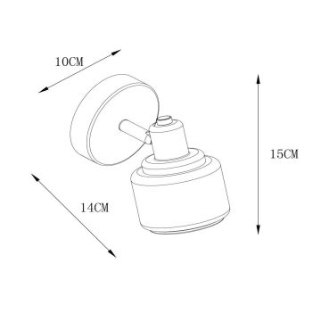 Lucide 77979/01/30 - Spotlight BJORN 1xE14/40W/230V svart