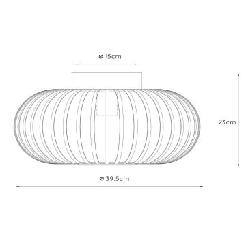 Lucide 78174/40/33 - Taklampa MANUELA 1xE27/60W/230V diameter 39,5 cm grå