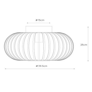 Lucide 78174/40/33 - Taklampa MANUELA 1xE27/60W/230V diameter 39,5 cm grön