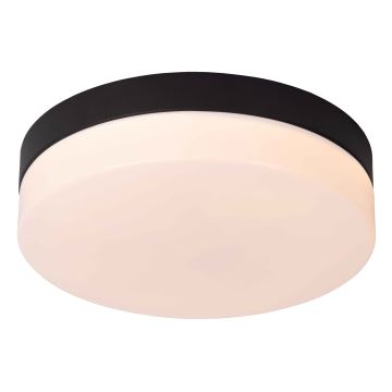 Lucide 79111/24/30 - LED taklampa för badrum med sensor BISKIT LED/12W/230V diameter 23 cm IP44 svart