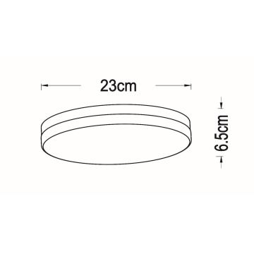 Lucide 79111/24/30 - LED taklampa för badrum med sensor BISKIT LED/12W/230V diameter 23 cm IP44 svart