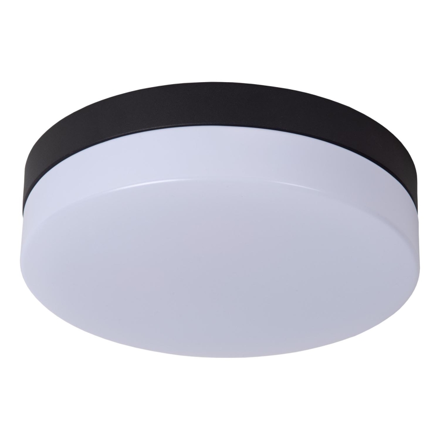 Lucide 79111/24/30 - LED taklampa för badrum med sensor BISKIT LED/12W/230V diameter 23 cm IP44 svart