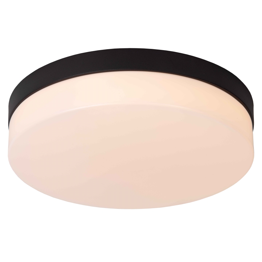 Lucide 79111/30/30 - LED taklampa för badrum med sensor BISKIT LED/18W/230V diameter 28cm IP44 svart