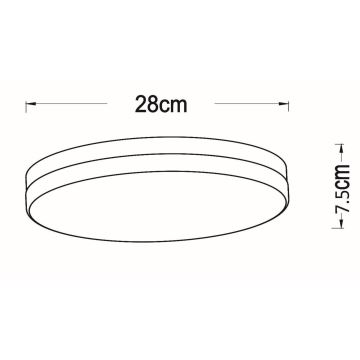 Lucide 79111/30/30 - LED taklampa för badrum med sensor BISKIT LED/18W/230V diameter 28cm IP44 svart