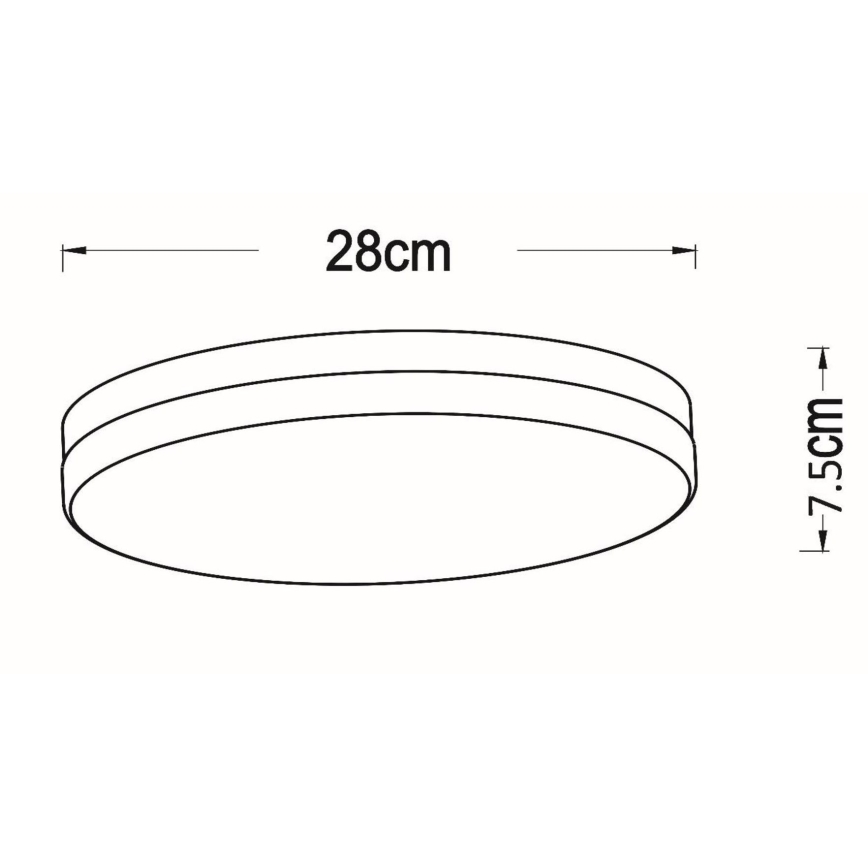 Lucide 79111/30/30 - LED taklampa för badrum med sensor BISKIT LED/18W/230V diameter 28cm IP44 svart