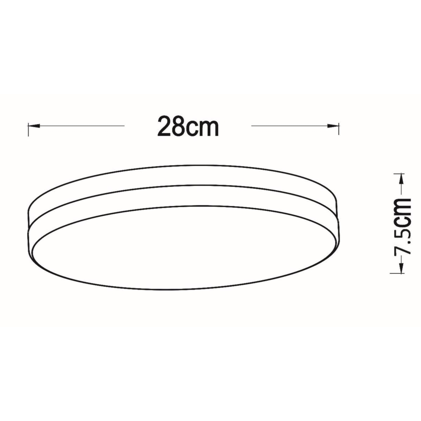 Lucide 79111/30/31 - LED taklampa för badrum med sensor BISKIT LED/18W/230V diameter 28 cm IP44 vit