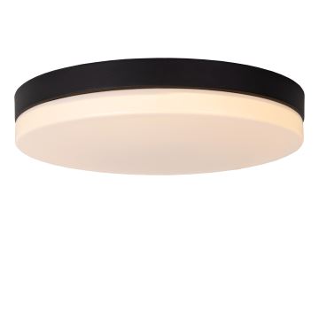 Lucide 79111/36/30 - LED taklampa för badrum med sensor BISKIT LED/24W/230V diameter 34,5 cm IP44 svart