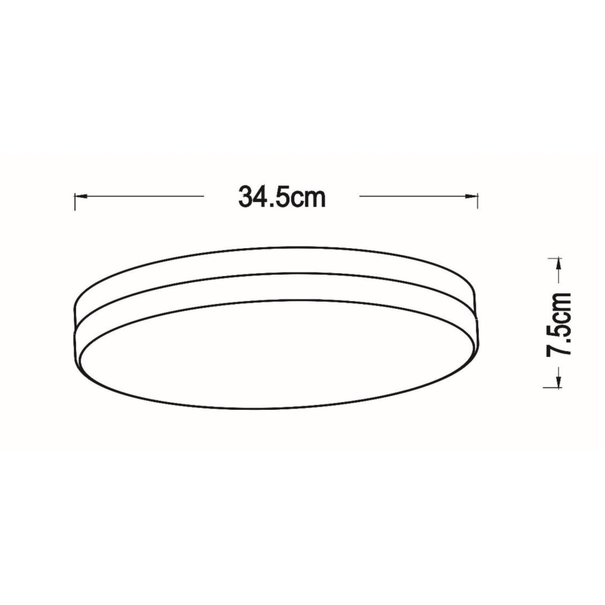 Lucide 79111/36/31 - LED taklampa för badrum med sensor BISKIT LED/24W/230V diameter 34,5 cm IP44 vit