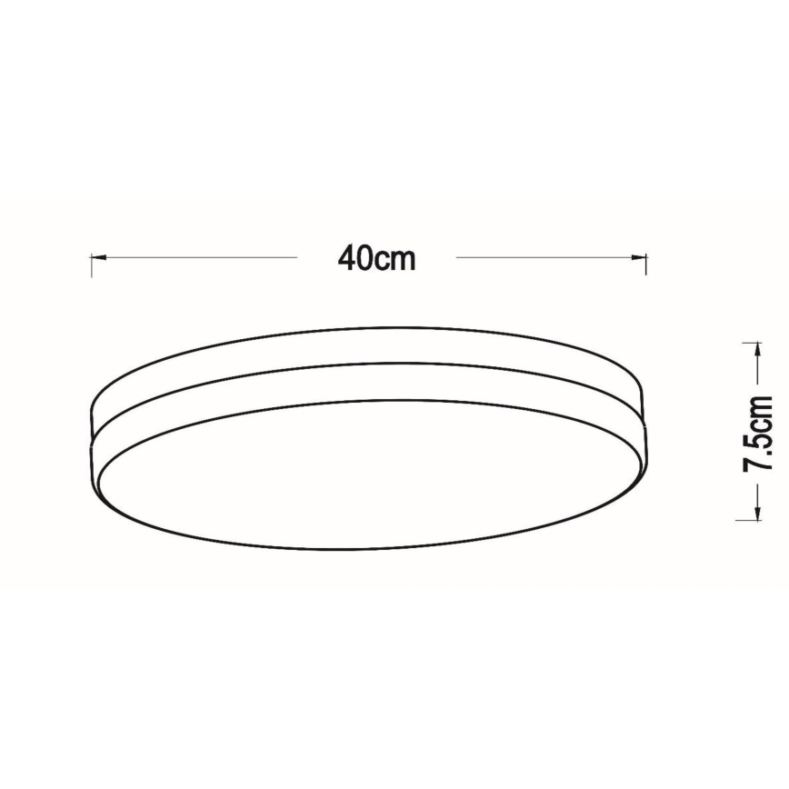 Lucide 79111/40/31 - LED taklampa för badrum med sensor BISKIT LED/36W/230V diameter 40 cm IP44 vit