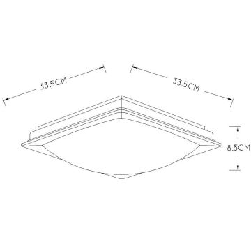 Lucide 79172/13/12 - LED ljusreglerad taklampa  GENTLY LED/12W/230V IP21