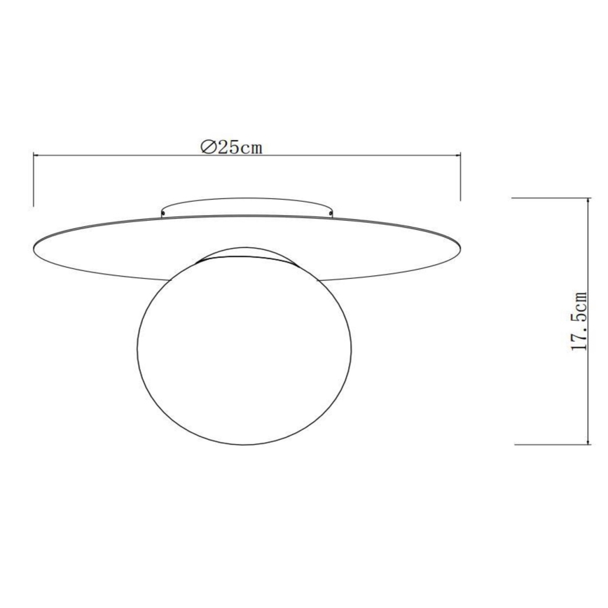 Lucide 79187/01/02 - Taklampa TRICIA 1xE27/15W/230V diameter 25 cm guld