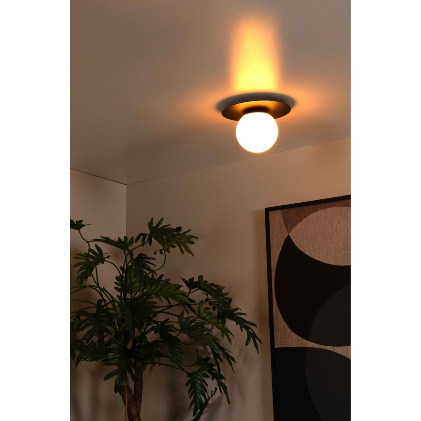 Lucide 79187/01/30 - Taklampa TRICIA 1xE27/15W/230V diameter 25 cm svart