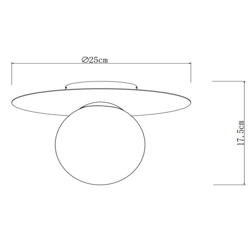 Lucide 79187/01/31 - Taklampa TRICIA 1xE27/15W/230V diameter 25 cm vit