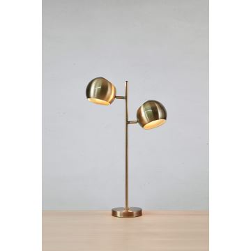 Markslöjd 108692 - Golvlampa EDGAR 2xE14/40W/230V guld