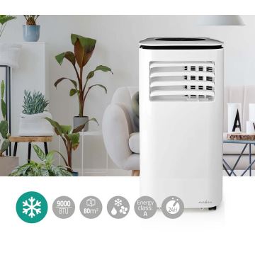 Smart mobil luftkonditionering 3i1 med kompletta tillbehör 1023W/230V 9000 BTU + fjärrkontroll