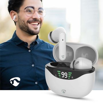 Wireless earphones med ANC vit