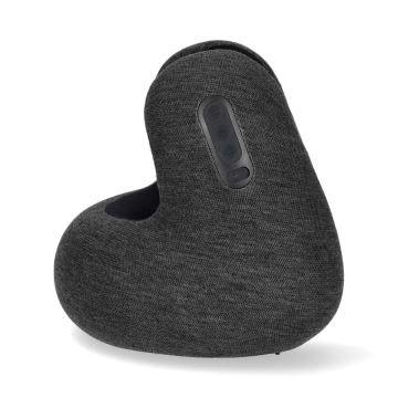 Travel pillow med inbyggd trådlös headphones grå