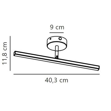 Nordlux - Badrumsspegel med LED-belysning IP LED/6,2W/230V IP44 40 cm matt krom