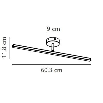 Nordlux - Badrumsspegel med LED-belysning IP LED/7,2W/230V IP44 60 cm matt krom