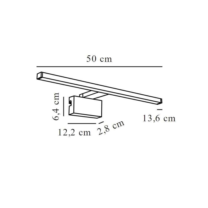 Nordlux - Badrumsspegel med LED-belysning MARLEE LED/8,9W/230V IP44 3000K 50 cm skinande krom