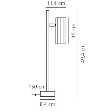 Nordlux - Bordslampa ALANIS 1xGU10/15W/230V svart