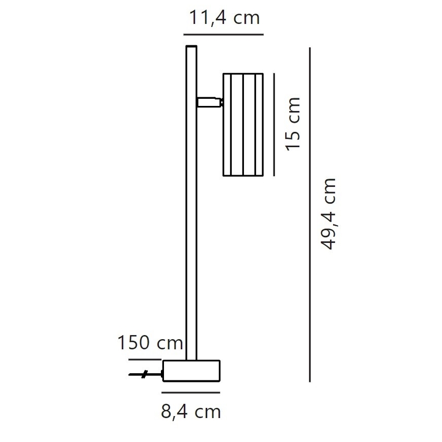 Nordlux - Bordslampa ALANIS 1xGU10/15W/230V svart