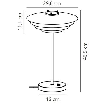 Nordlux - Bordslampa BRETAGNE 1xG9/25W/230V antracit