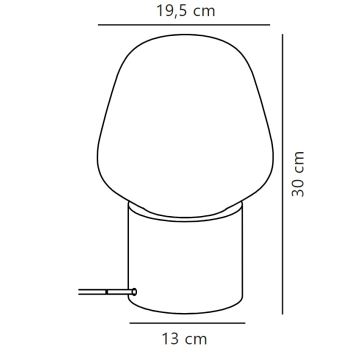 Nordlux - Bordslampa CHRISTINA 1xE27/25W/230V betong/grå