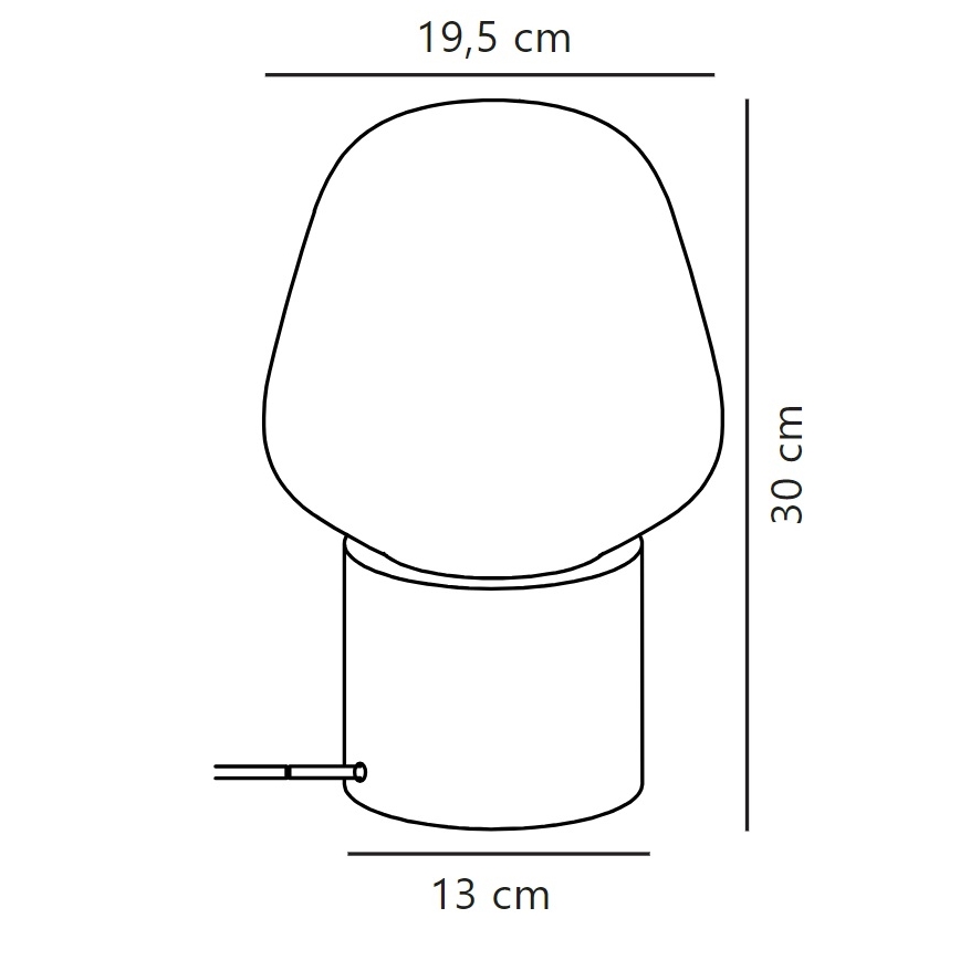 Nordlux - Bordslampa CHRISTINA 1xE27/25W/230V betong/grå