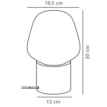 Nordlux - Bordslampa CHRISTINA 1xE27/25W/230V betong/svart