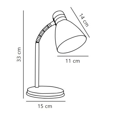 Nordlux - Bordslampa CYCLONE 1xE14/15W/230V svart