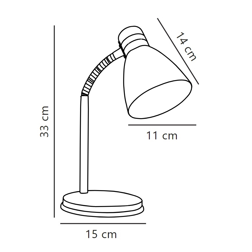 Nordlux - Bordslampa CYCLONE 1xE14/15W/230V svart