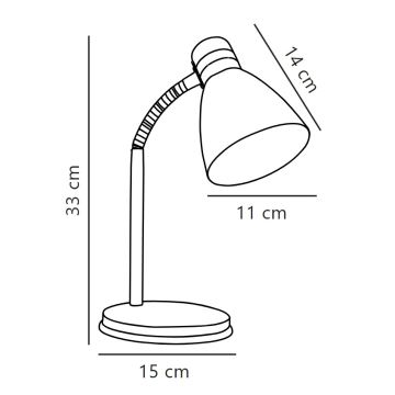 Nordlux - Bordslampa CYCLONE 1xE14/15W/230V vit