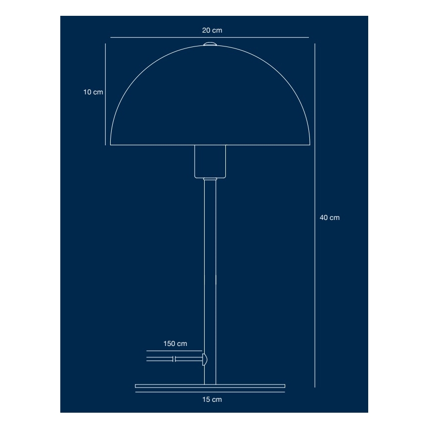 Nordlux - Bordslampa ELLEN 1xE14/40W/230V guld/svart