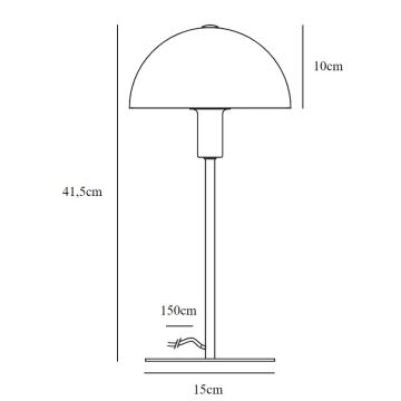 Nordlux - Bordslampa ELLEN 1xE14/40W/230V guld/vit