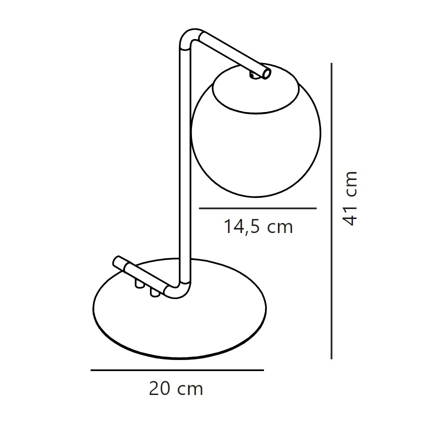 Nordlux - Bordslampa GRANT 1xE14/40W/230V svart