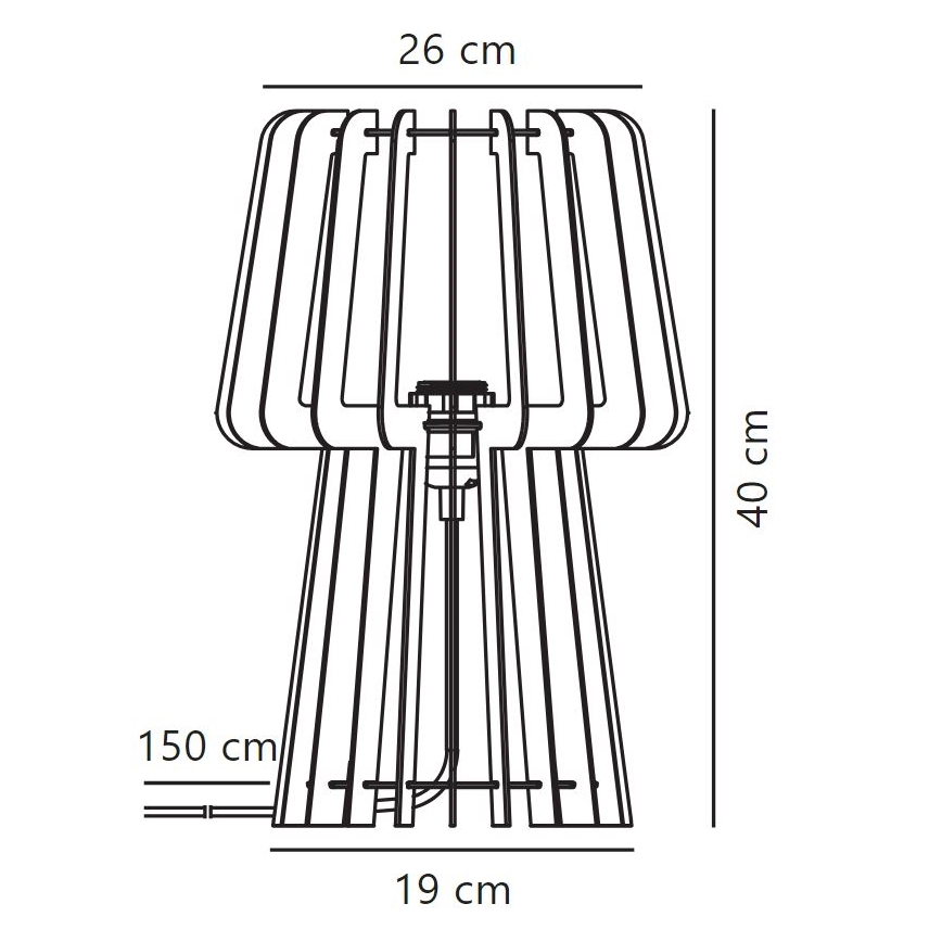 Nordlux - Bordslampa GROA 1xE27/40W/230V