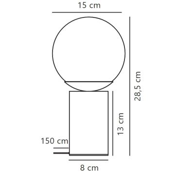 Nordlux - Bordslampa LILLY 1xE14/25W/230V granit/brun