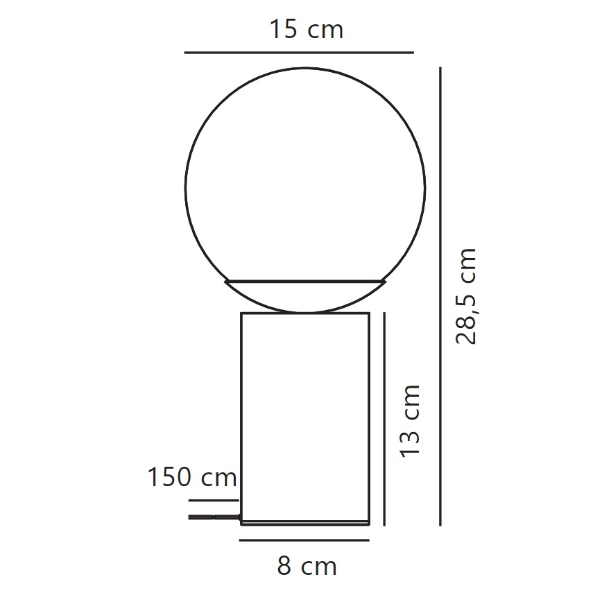 Nordlux - Bordslampa LILLY 1xE14/25W/230V granit/brun