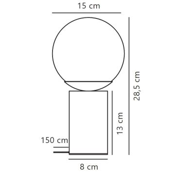 Nordlux - Bordslampa LILLY 1xE14/25W/230V granit/grå