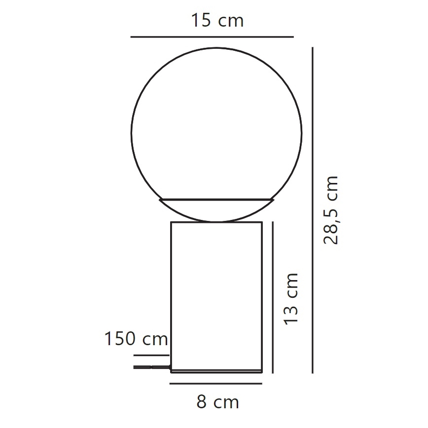 Nordlux - Bordslampa LILLY 1xE14/25W/230V granit/grå