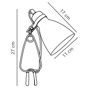 Nordlux - Bordslampa med klämma CYCLONE 1xE14/15W/230V svart