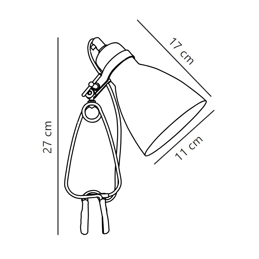 Nordlux - Bordslampa med klämma CYCLONE 1xE14/15W/230V svart